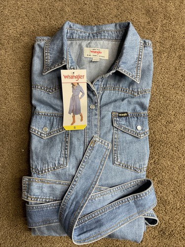 Wrangler belted denim midi - denim,